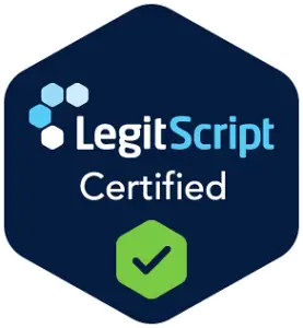 LegitScript Certified — verified ethical addiction treatment